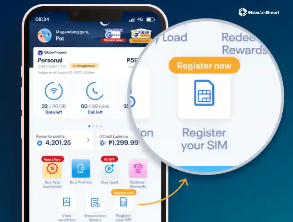 Globe Sim Registration