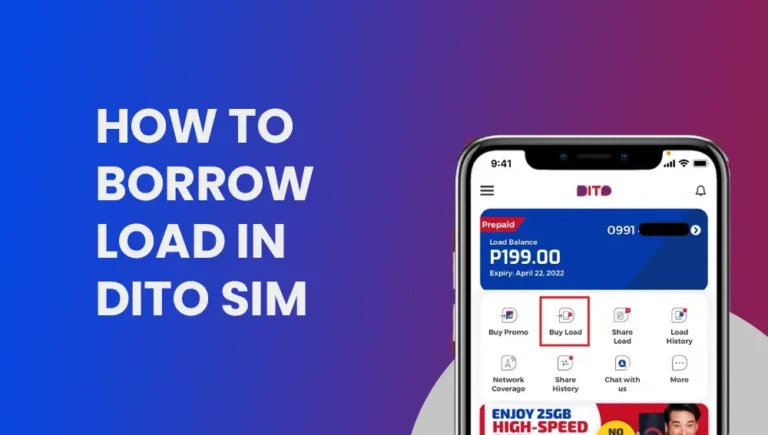 how to borrow load in dito sim